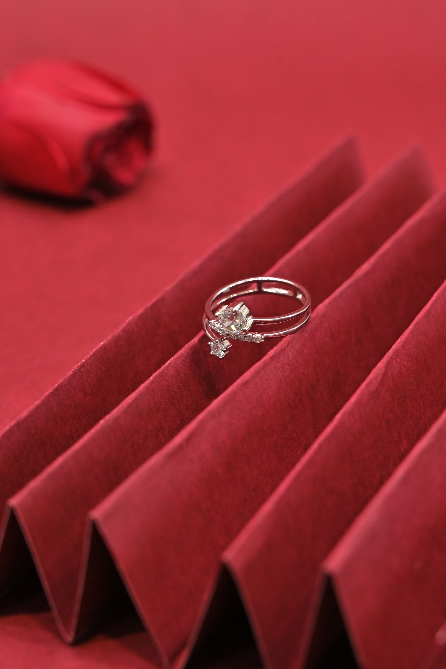 925 silver solitaire twist ring