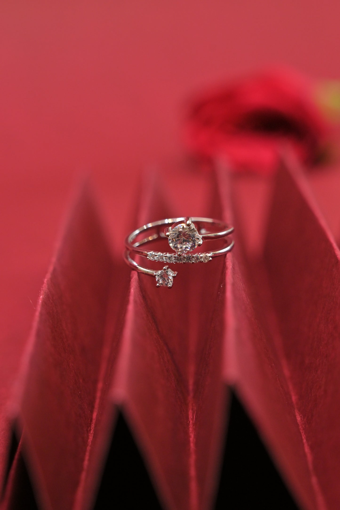 925 silver solitaire twist ring