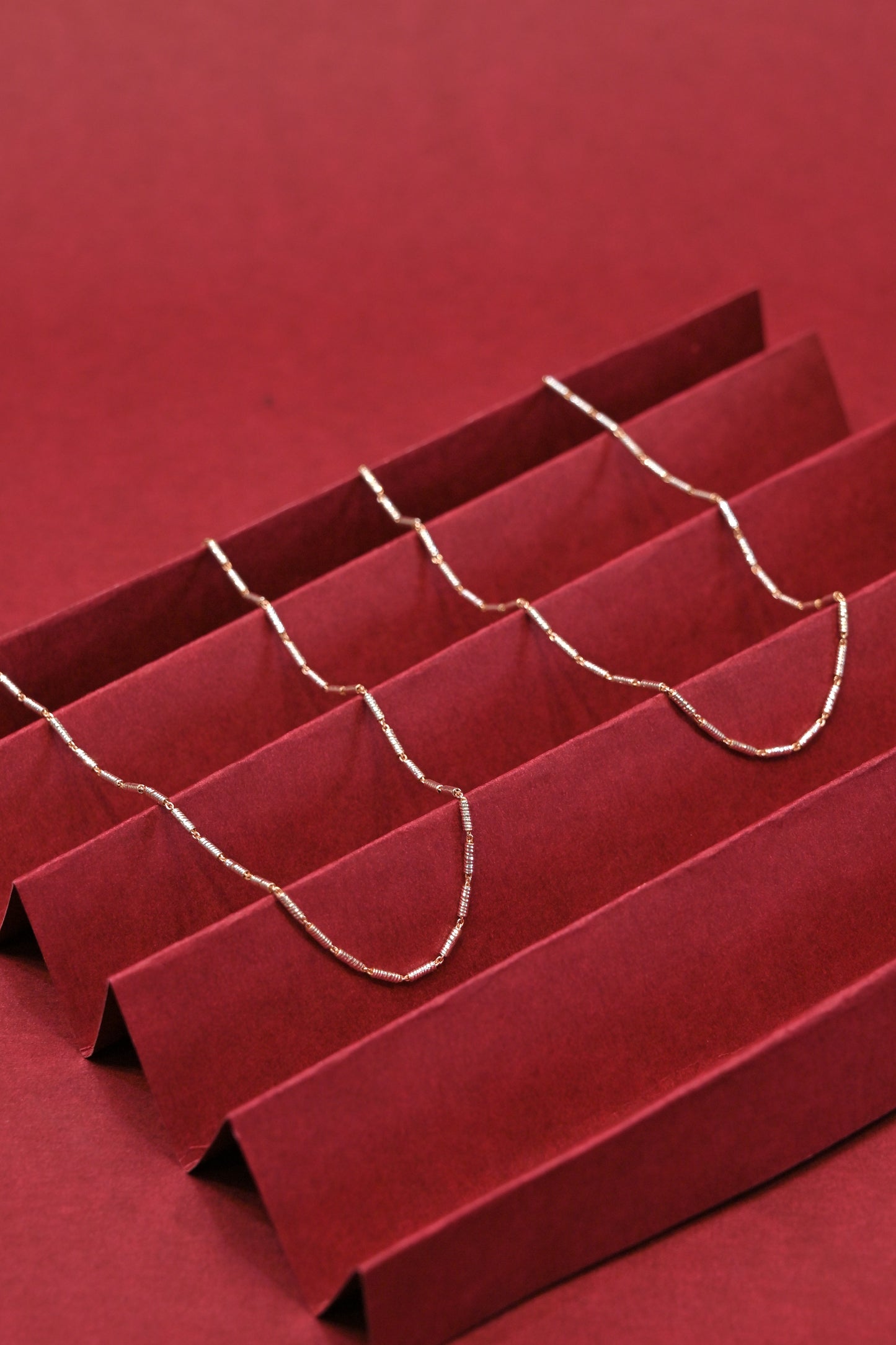 diamond cut link silver anklet