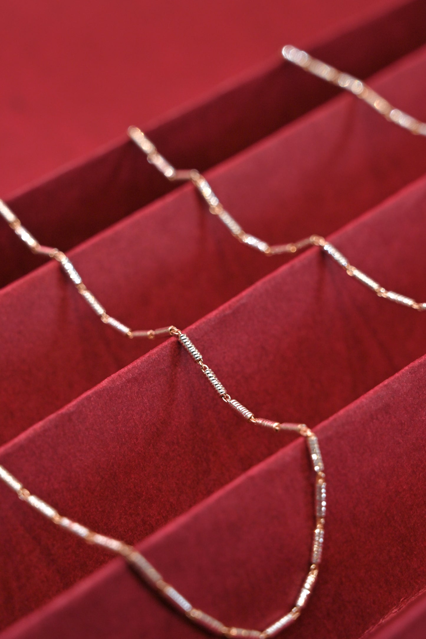 diamond cut link silver anklet