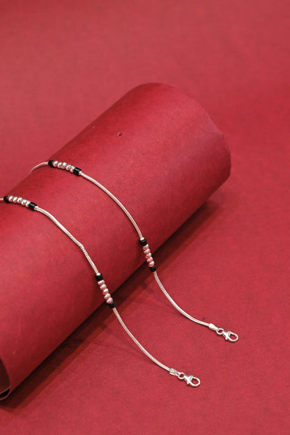 Dual Tone Bead Anklet