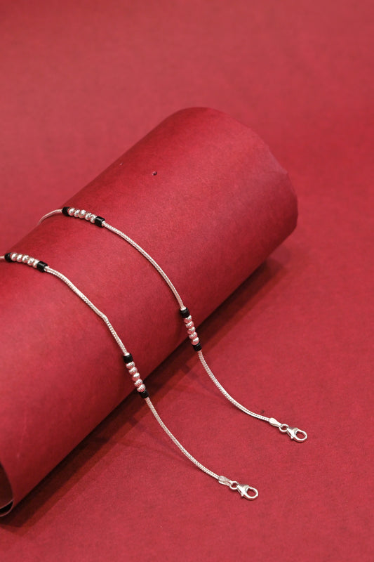 Dual Tone Bead Anklet