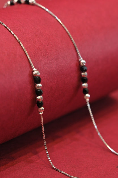 Silver Bead Anklet