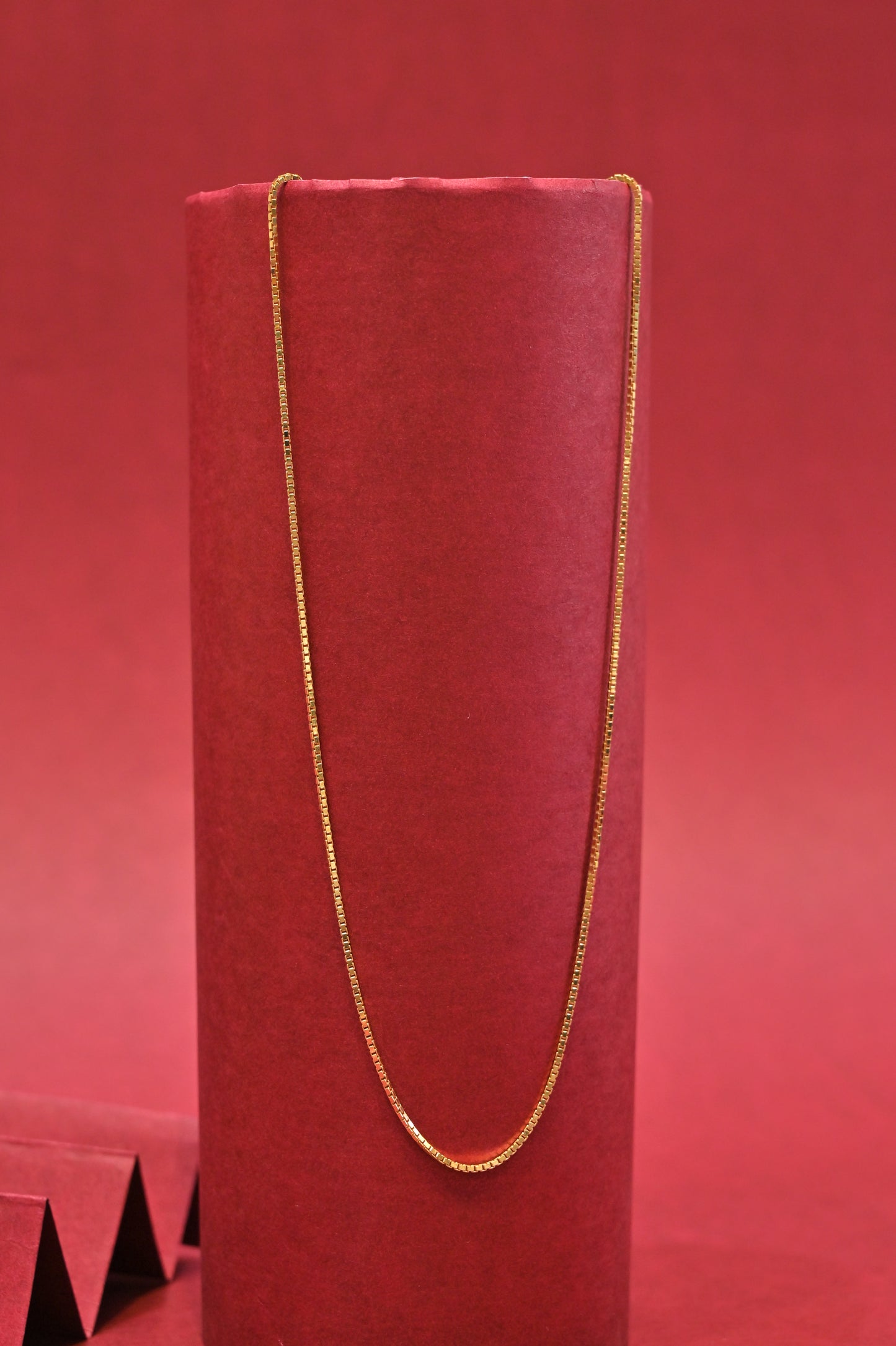 gold finish silver box chain