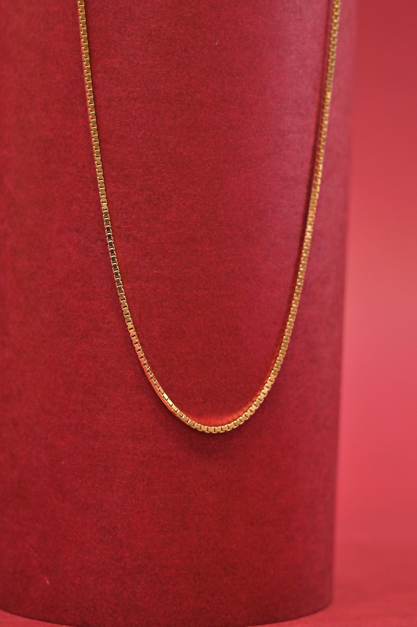 gold finish silver box chain