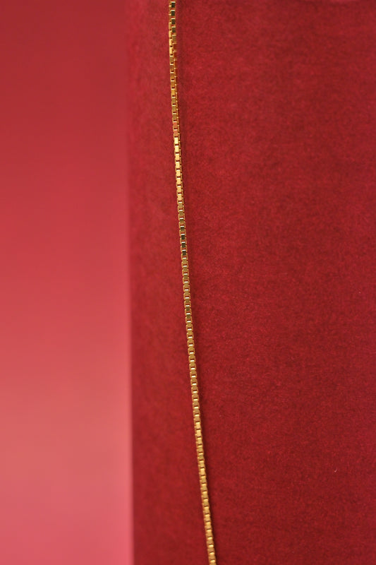 Gold Finish Silver Box Chain
