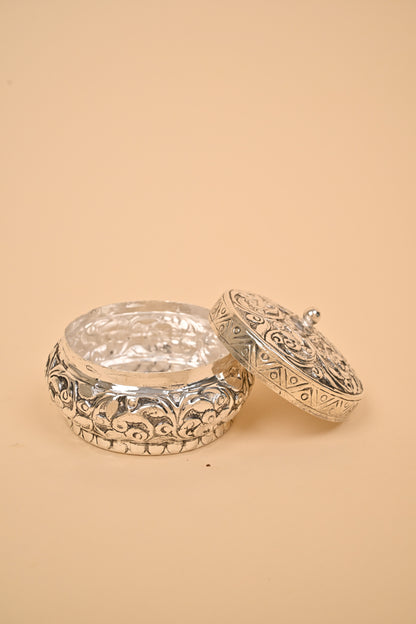 German Silver Round Box – Elegant Storage & Festive Gifting