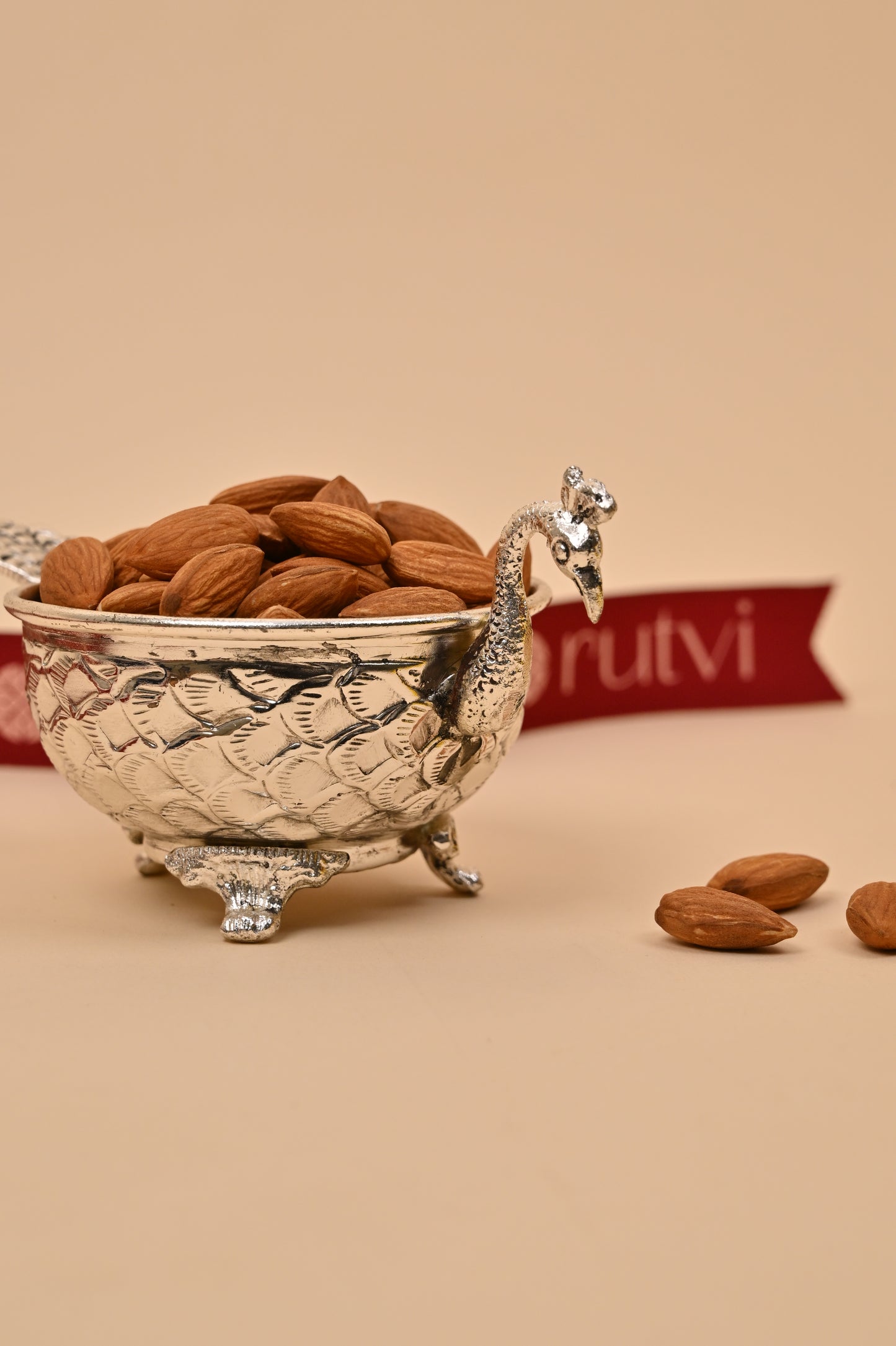 German Silver Small Peacock Bowl – Elegant Festive & Decorative Gift