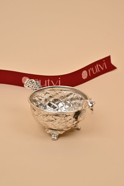 German Silver Small Peacock Bowl – Elegant Festive & Decorative Gift