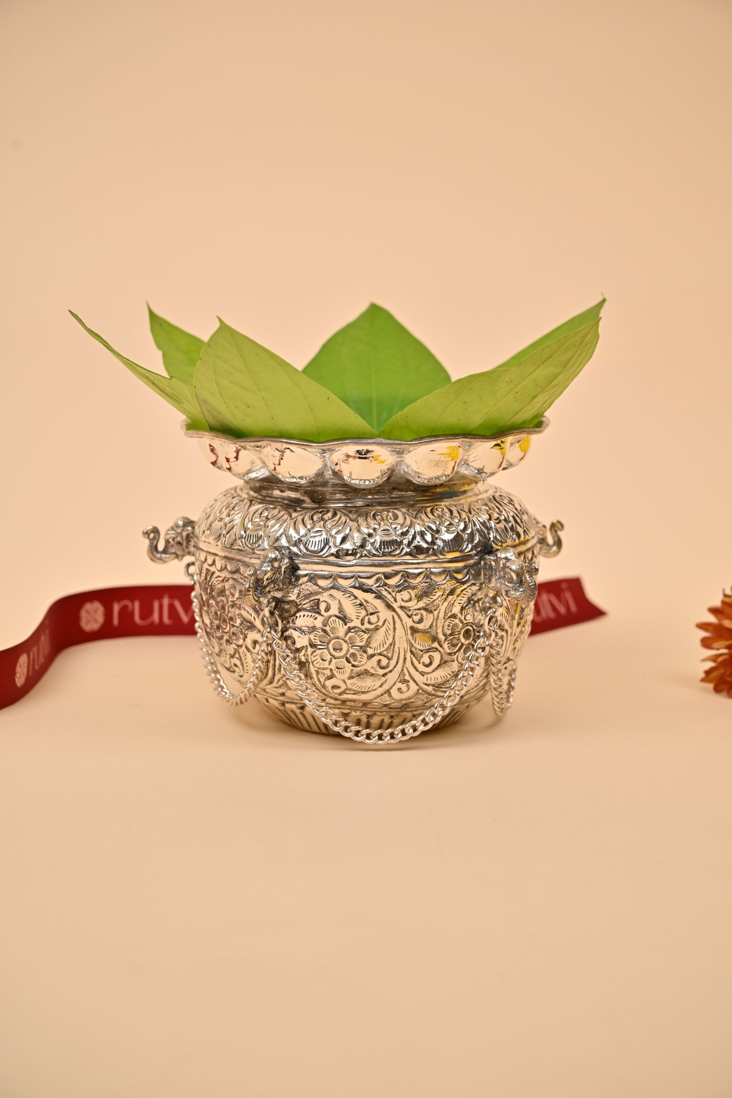 German Silver Elephant Kalash – Auspicious Diwali Gift of Prosperity
