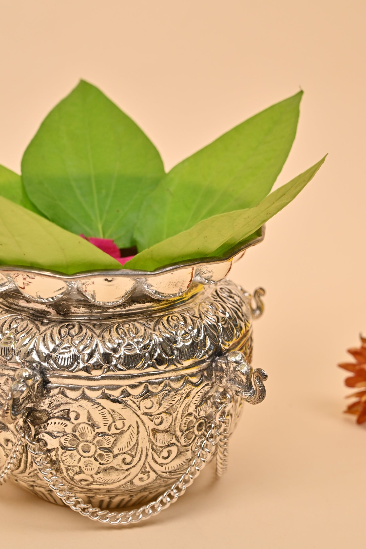 German Silver Elephant Kalash – Auspicious Diwali Gift of Prosperity