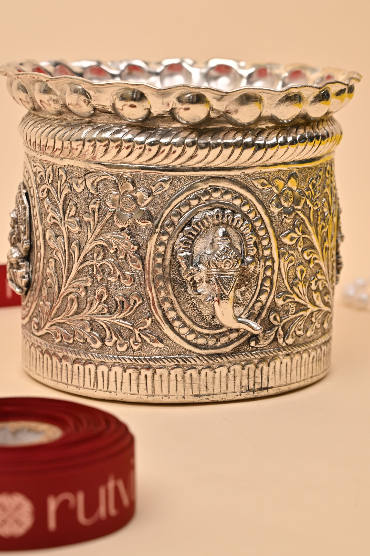 German Silver Ganesh Plant Pot – Auspicious Home Décor & Gifting