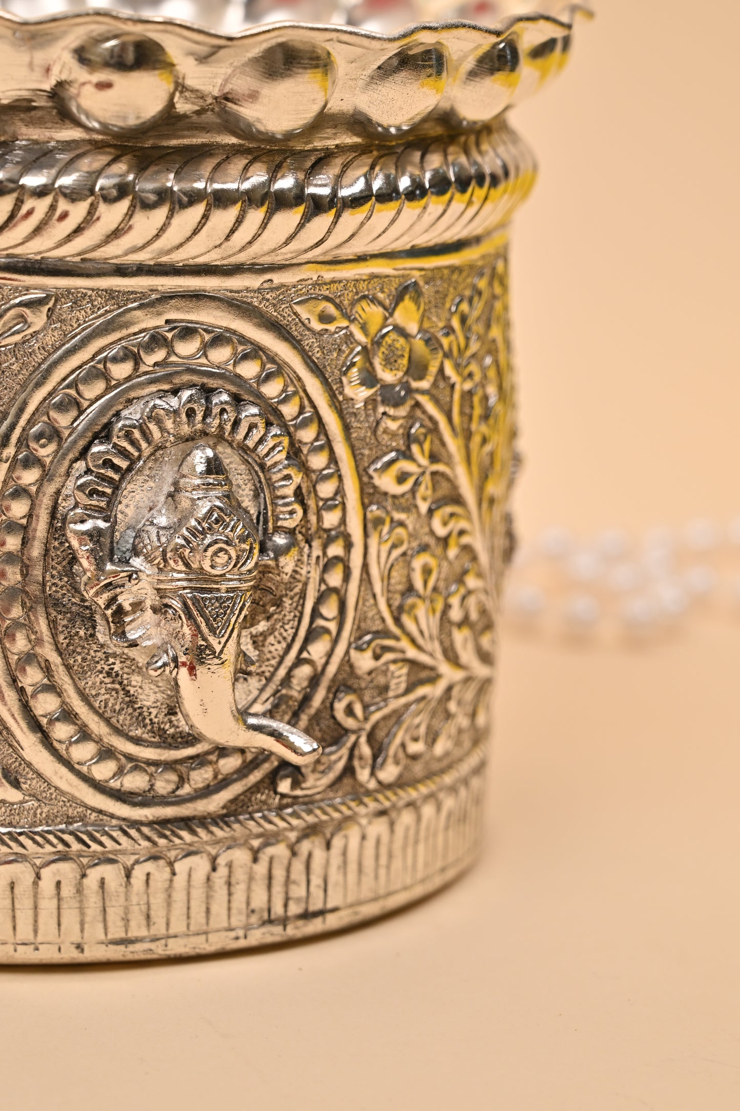 German Silver Ganesh Plant Pot – Auspicious Home Décor & Gifting