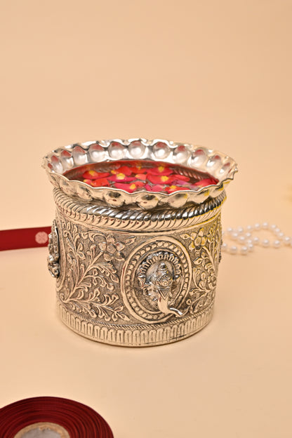 German Silver Ganesh Plant Pot – Auspicious Home Décor & Gifting