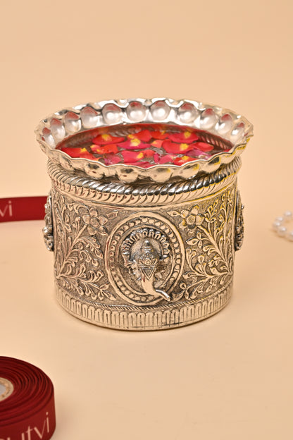 German Silver Ganesh Plant Pot – Auspicious Home Décor & Gifting