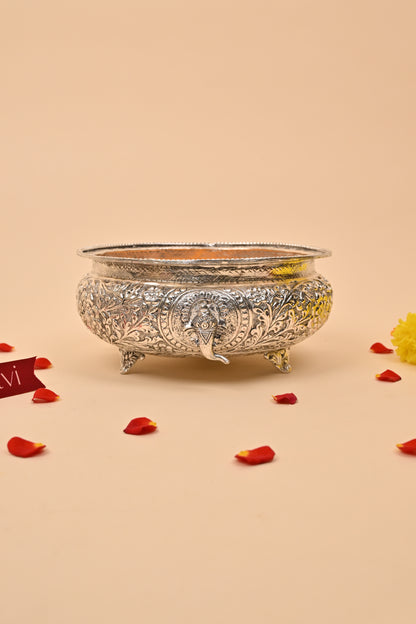German Silver Ganesh Urli Bowl – Auspicious Festive & Home Décor