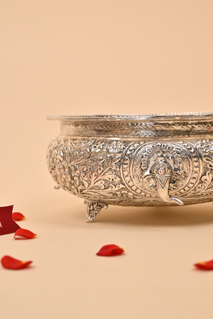 German Silver Ganesh Urli Bowl – Auspicious Festive & Home Décor