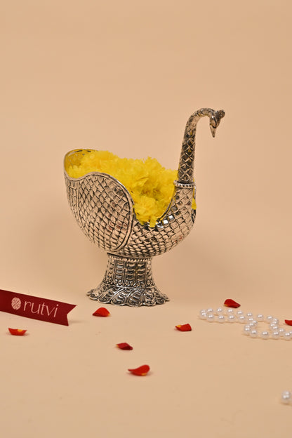 German Silver Big Swan Bowl – Elegant Festive & Home Décor Centerpiece