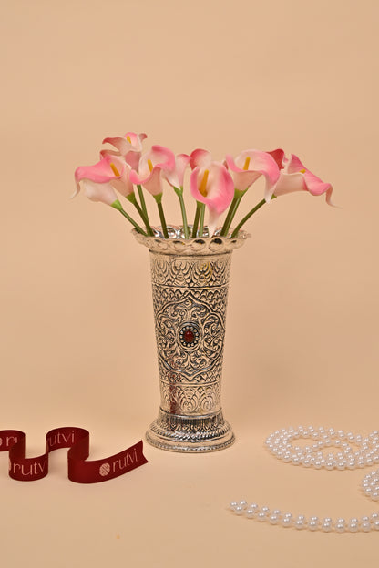 German Silver Flower Vase – Luxurious Decorative & Festive Centerpiece