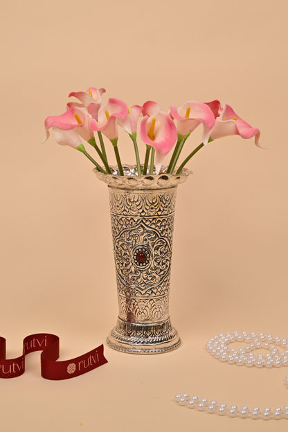 German Silver Flower Vase – Luxurious Decorative & Festive Centerpiece