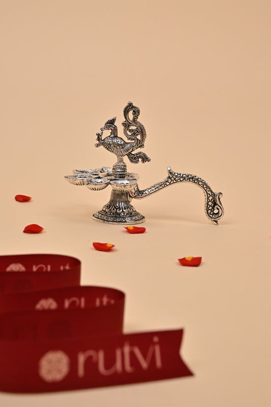 German Silver Diya – Traditional Festive & Pooja Essential