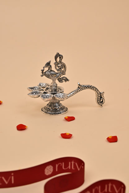 German Silver Diya – Traditional Festive & Pooja Essential