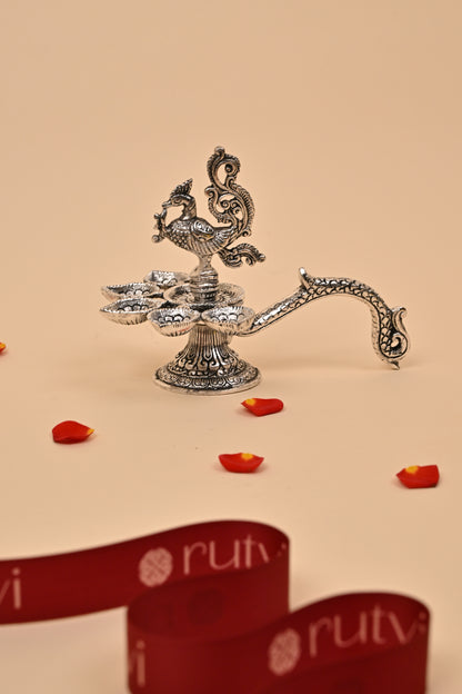 German Silver Diya – Traditional Festive & Pooja Essential