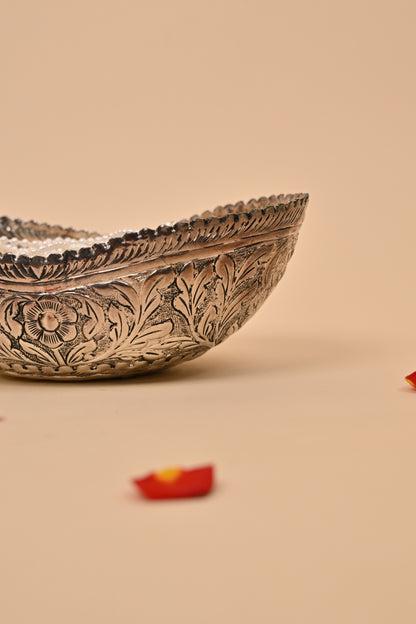 German Silver Rose Design Container – Elegant Festive & Gifting Box