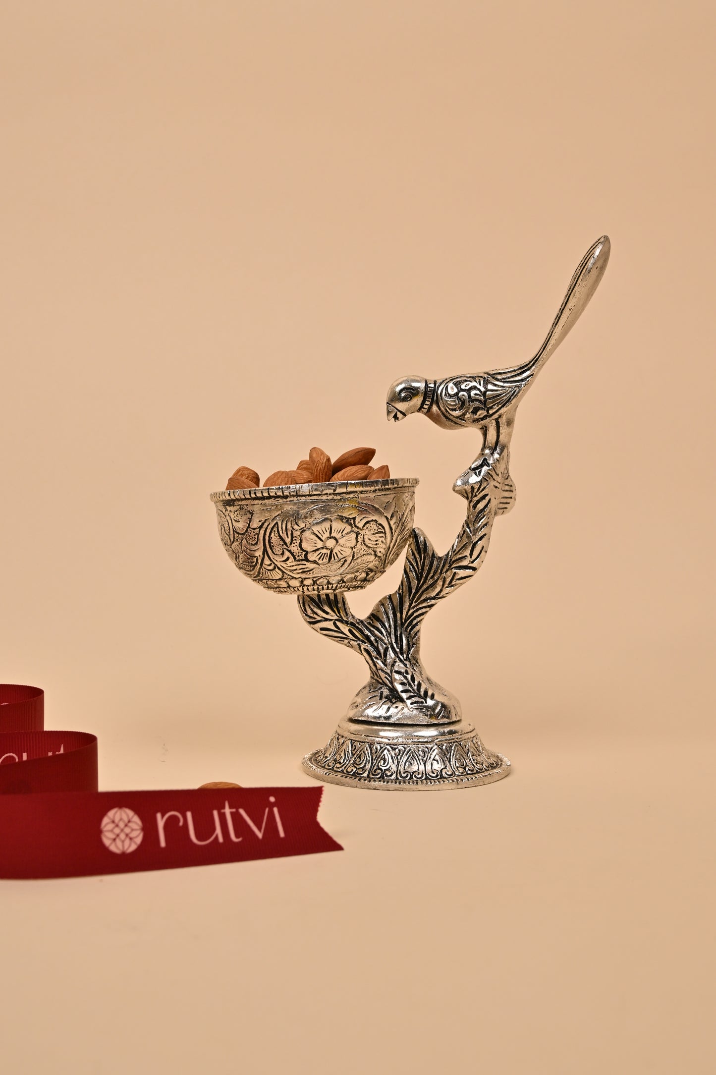 German Silver One Bird Bowl – Elegant Festive & Decorative Centerpiece