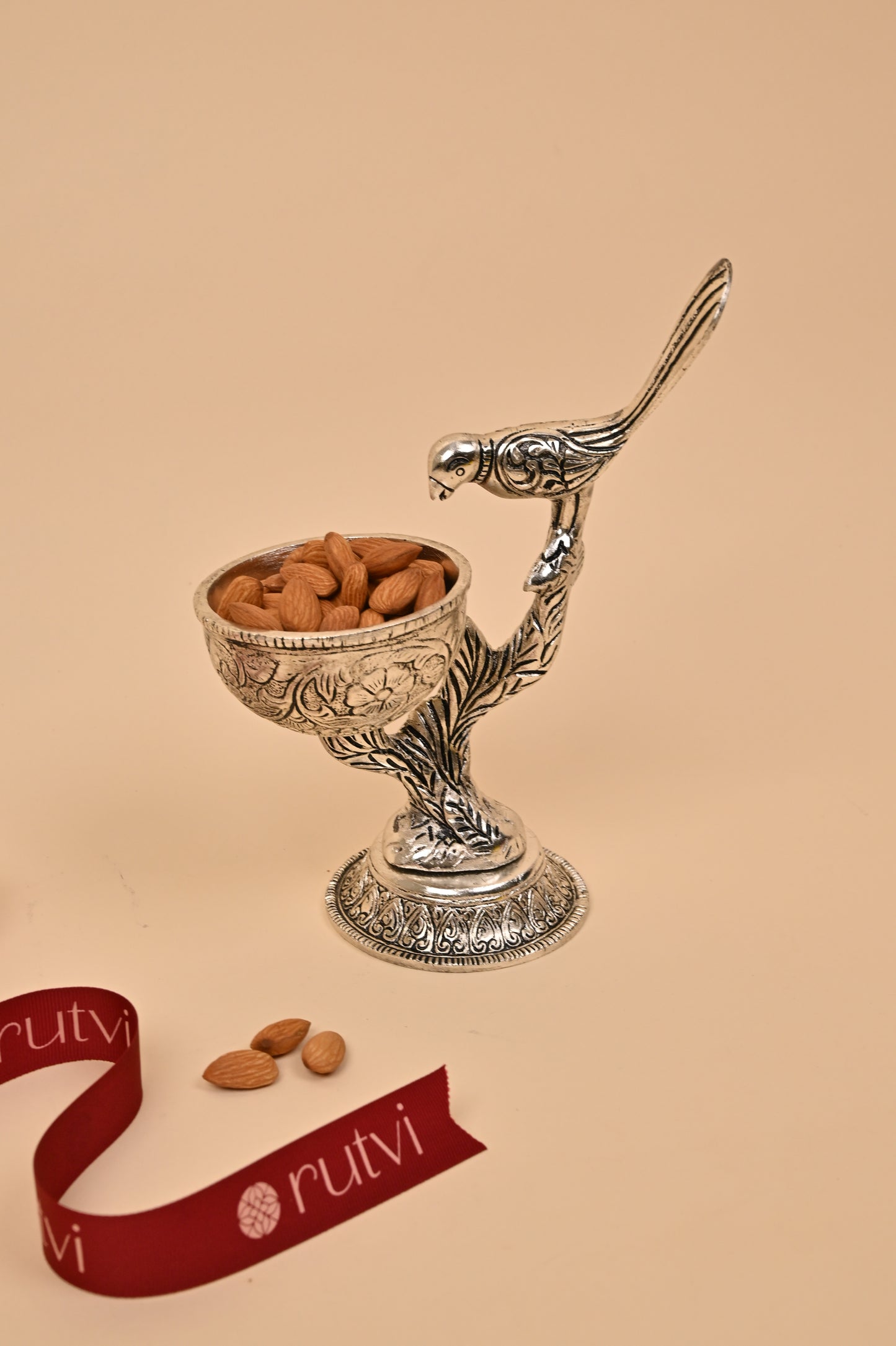 German Silver One Bird Bowl – Elegant Festive & Decorative Centerpiece