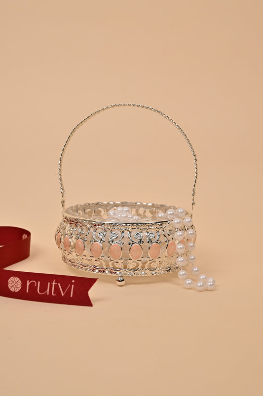 German Silver Basket – Handcrafted Storage & Festive Gifting