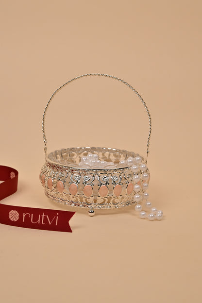 German Silver Basket – Handcrafted Storage & Festive Gifting
