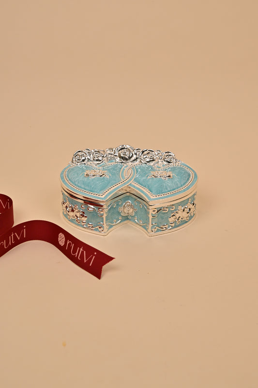 German Silver Love Shape Bowl – Elegant Festive & Decorative Centerpiece
