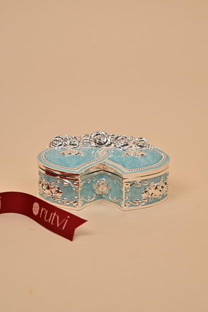 German Silver Love Shape Bowl – Elegant Festive & Decorative Centerpiece