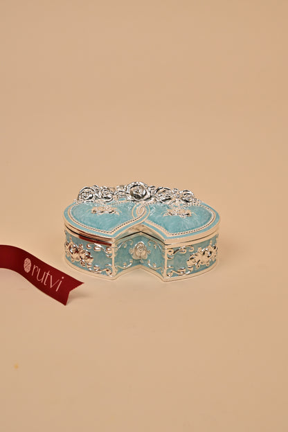 German Silver Love Shape Bowl – Elegant Festive & Decorative Centerpiece