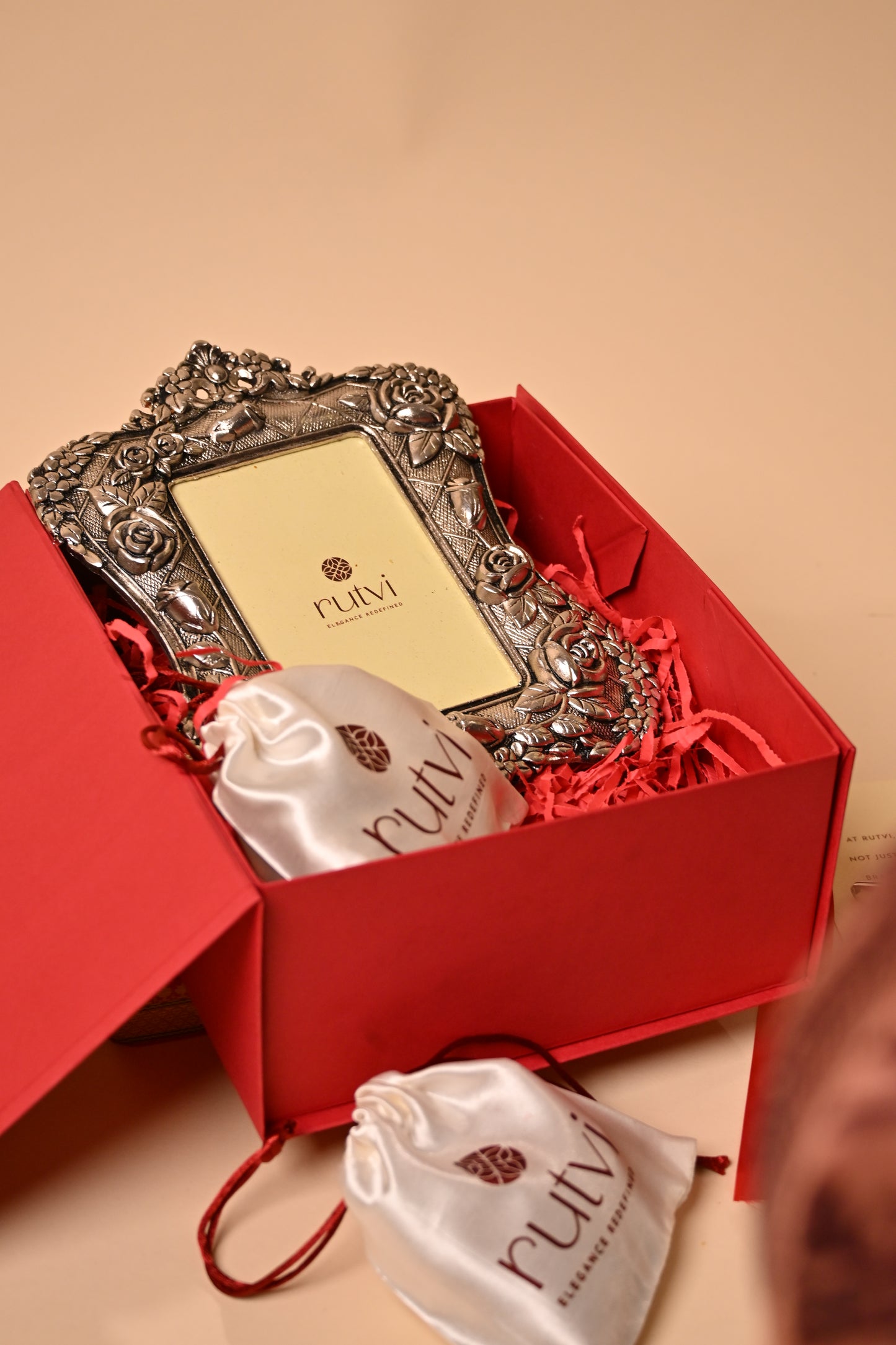 German Silver Elephant Bowl Set with Decorative Frame – Luxury Pooja & Festive Gifting