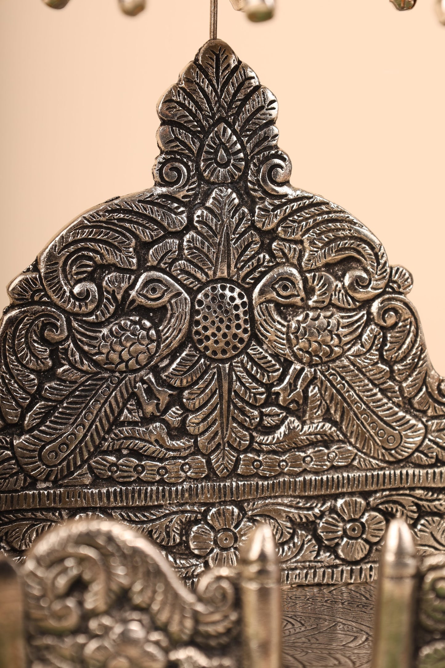 German Silver Singasan for Idols – Compact Handcrafted Throne for Pooja Room & Home Temple