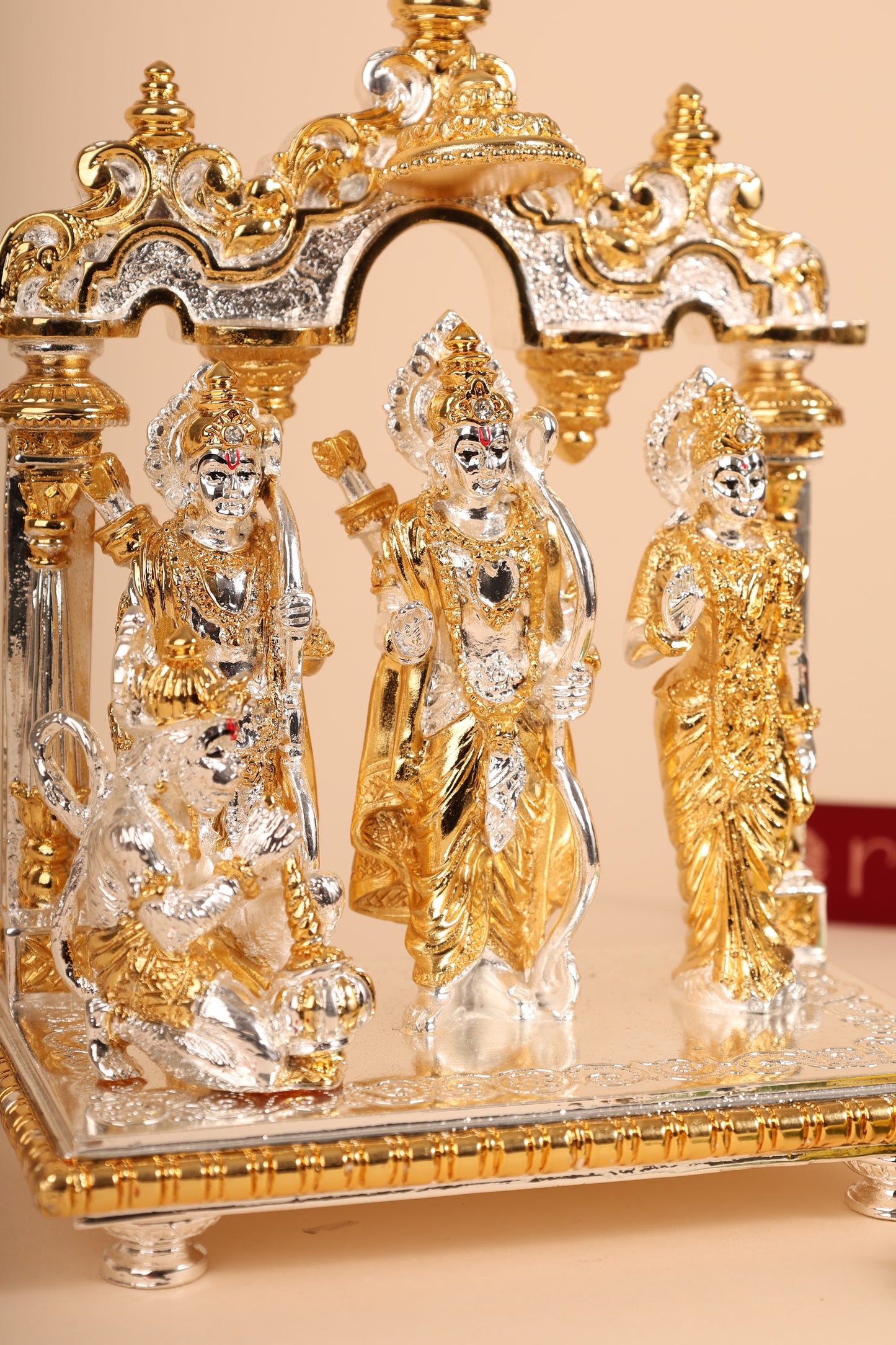 Gold Plated Ram Darbar Statue – Pure Silver Gift Idol for Pooja Room & Festive Gifting