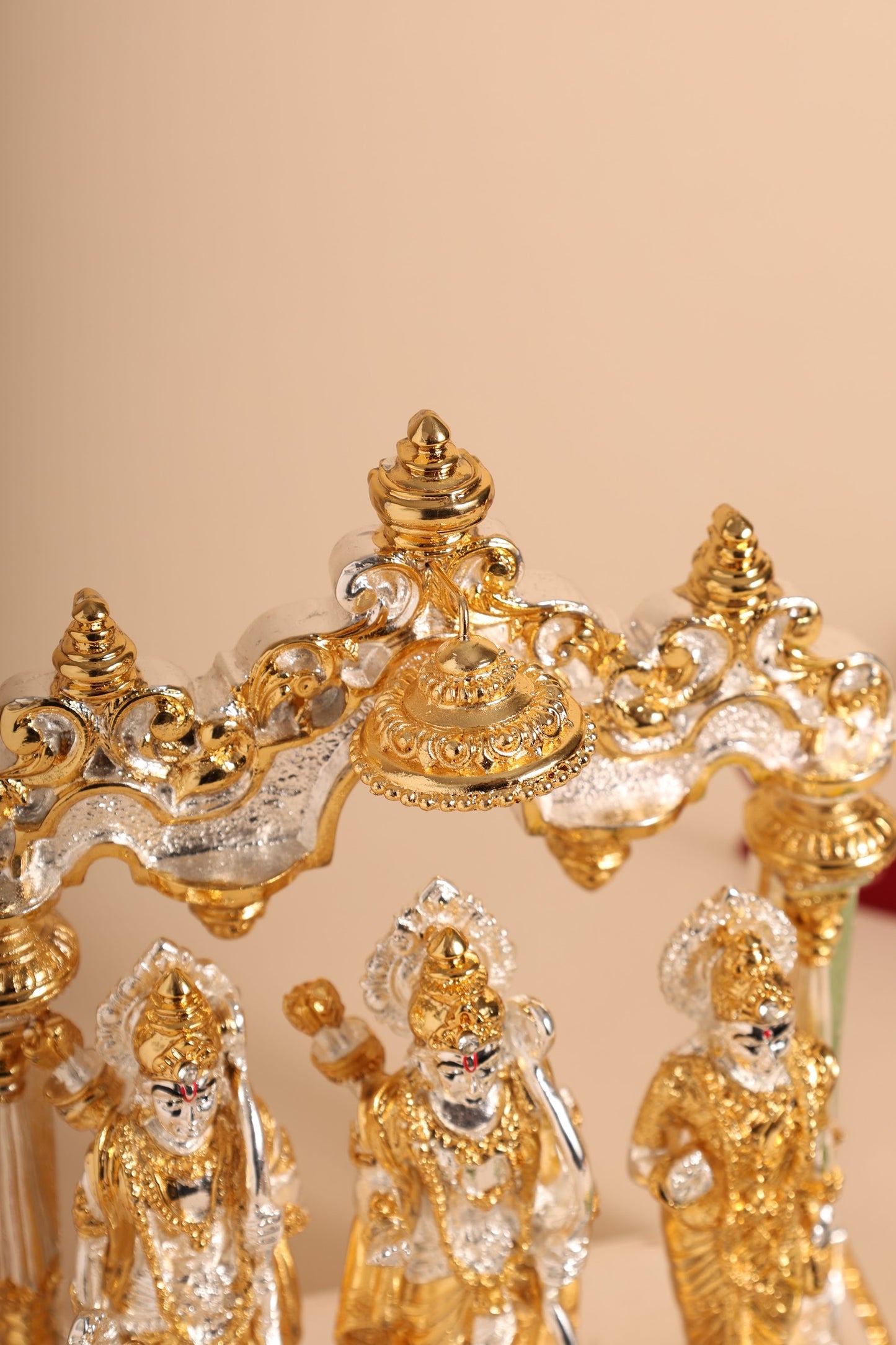 Gold Plated Ram Darbar Statue – Pure Silver Gift Idol for Pooja Room & Festive Gifting
