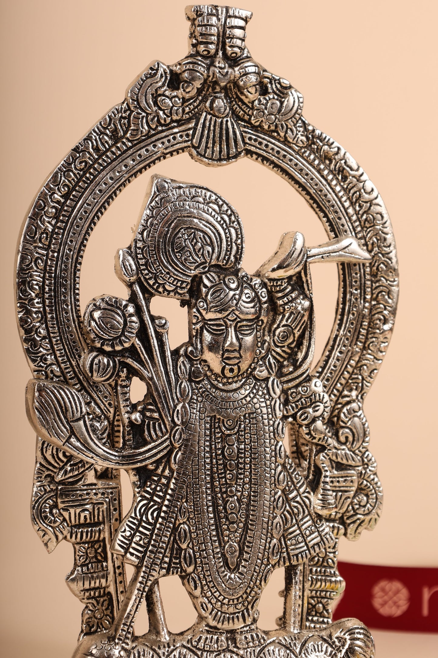 Shrinathji Nathdwara Idol in German Silver – Handcrafted Pushtimarg Murti for Pooja & Spiritual Décor