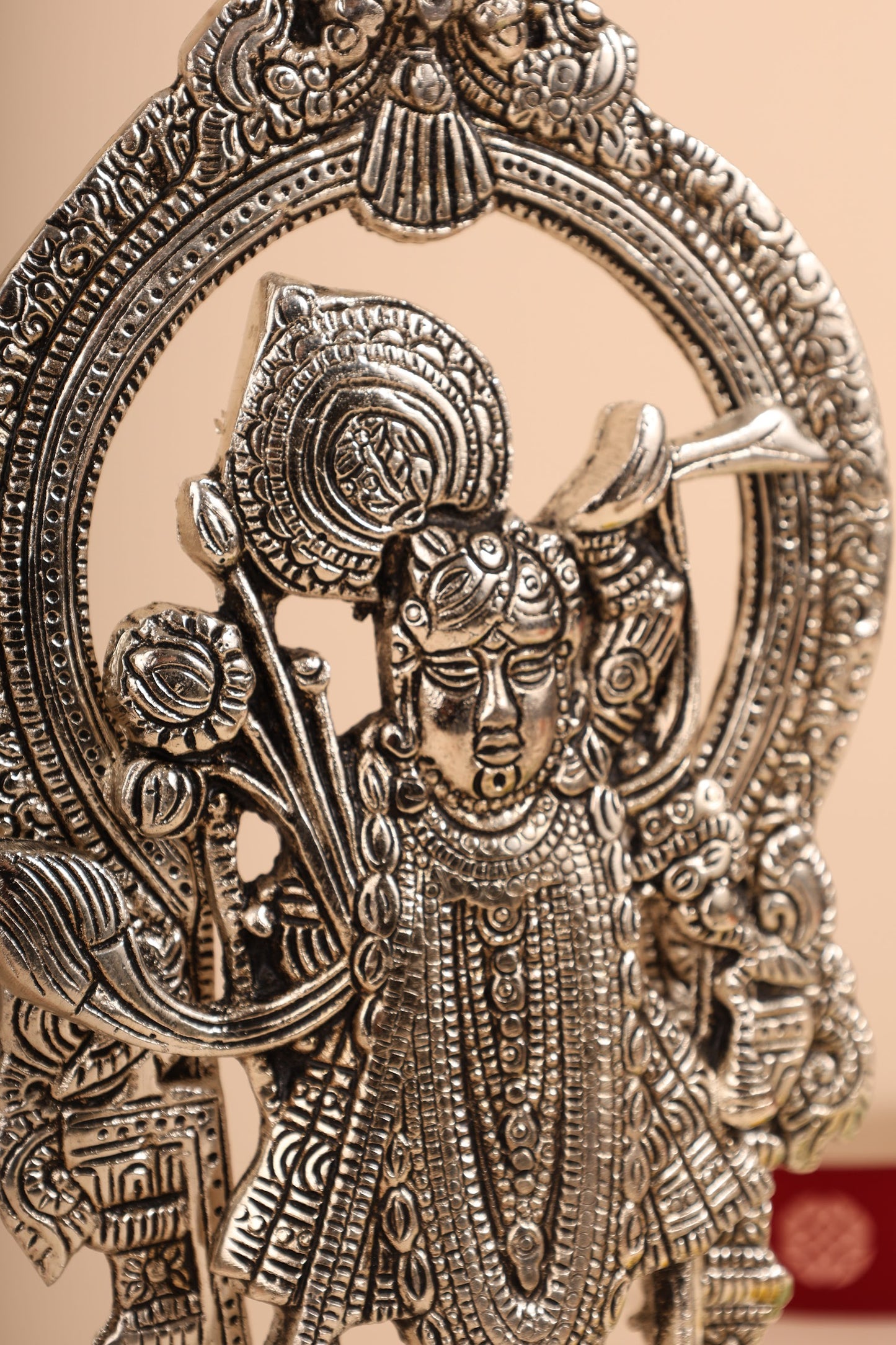 Shrinathji Nathdwara Idol in German Silver – Handcrafted Pushtimarg Murti for Pooja & Spiritual Décor