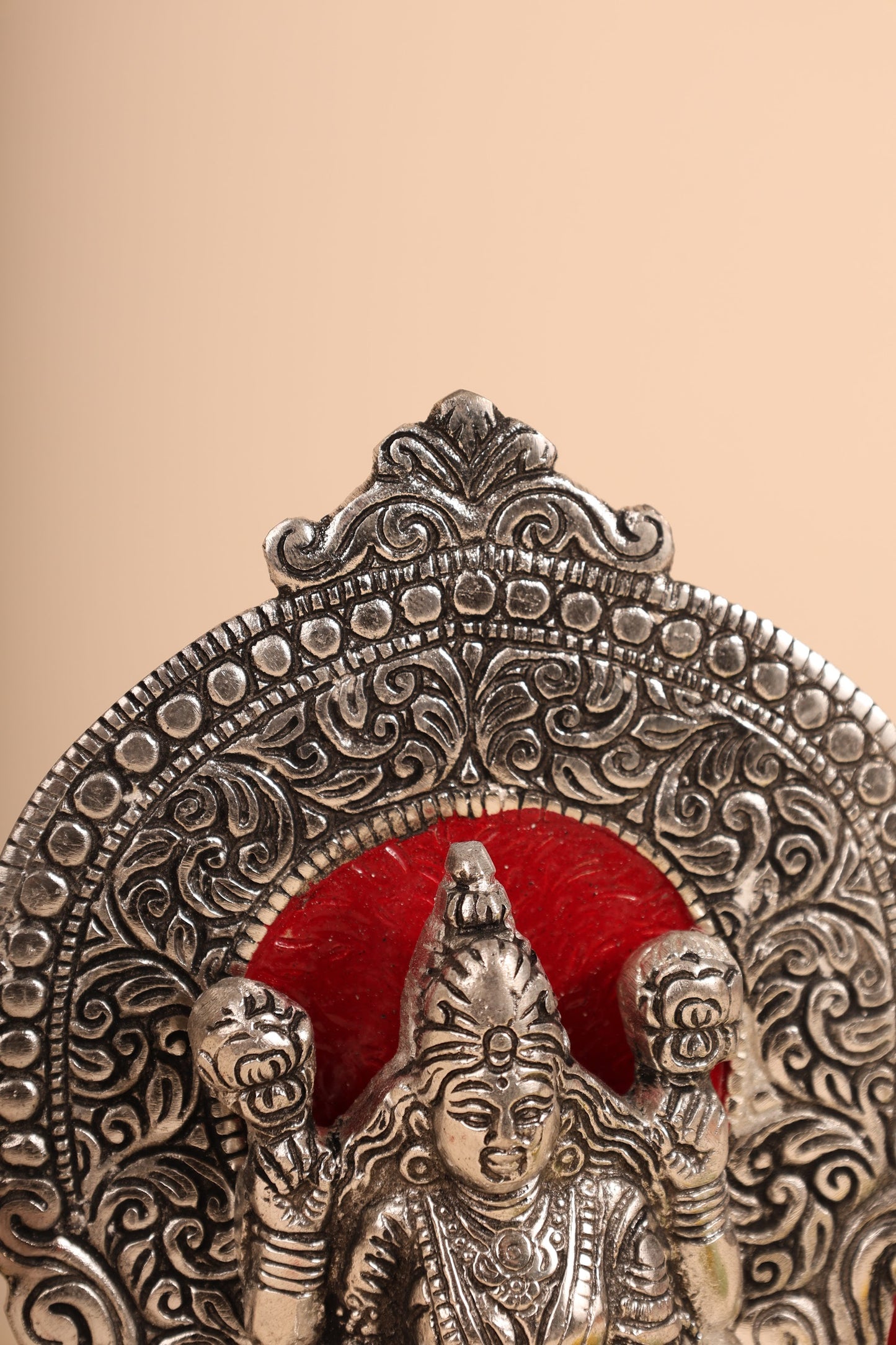 German Silver Laxmi Idol – Handcrafted Goddess Lakshmi Murti for Wealth & Pooja Room Décor