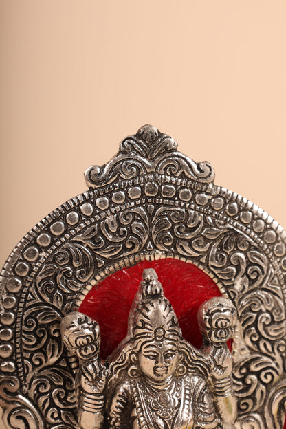 German Silver Laxmi Idol – Handcrafted Goddess Lakshmi Murti for Wealth & Pooja Room Décor