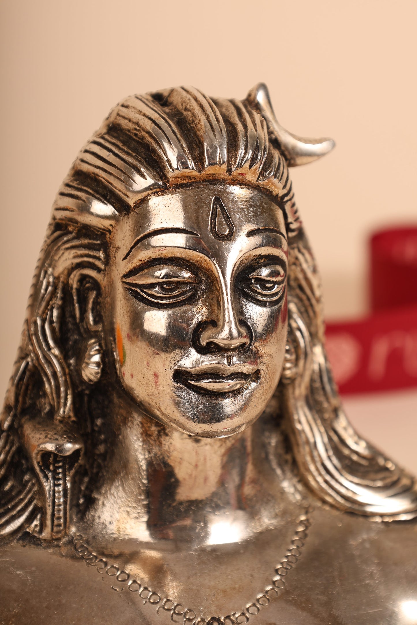 German Silver Adiyogi Idol – Handcrafted Shiva Statue for Meditation, Home Temple & Gifting