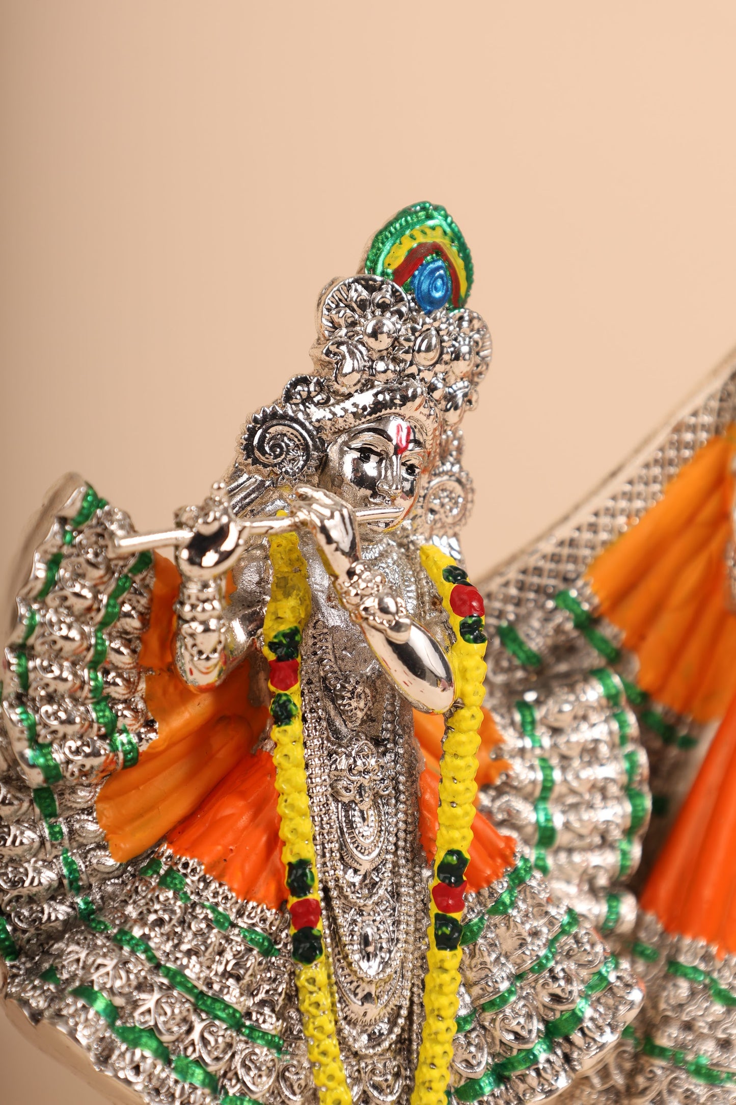 German Silver Radha Krishna Idol – Handcrafted Divine Couple Statue for Pooja Room & Gifting
