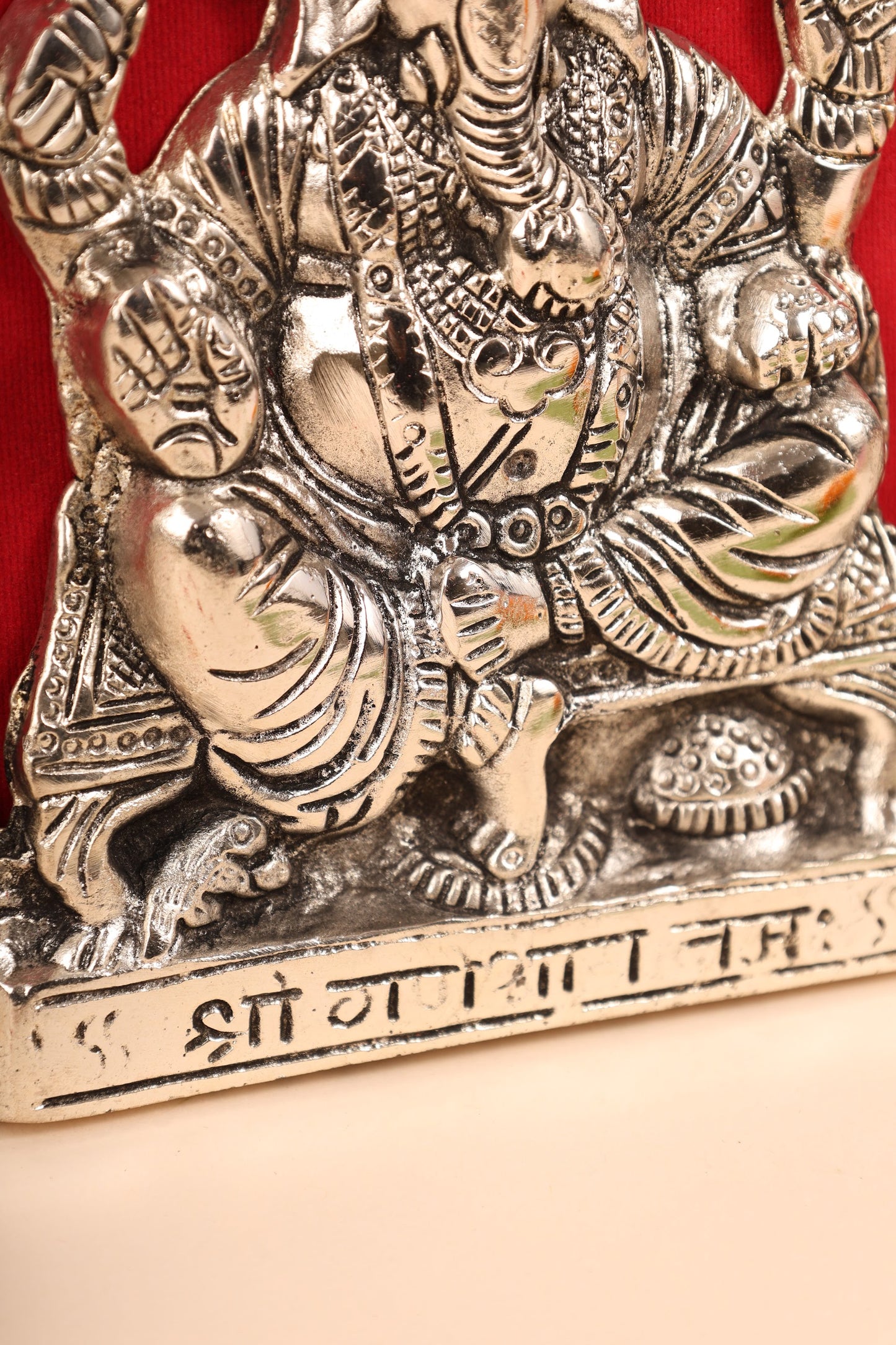 German Silver Ganesh Frame – Handcrafted Wall & Table Decor for Pooja Room & Gifting