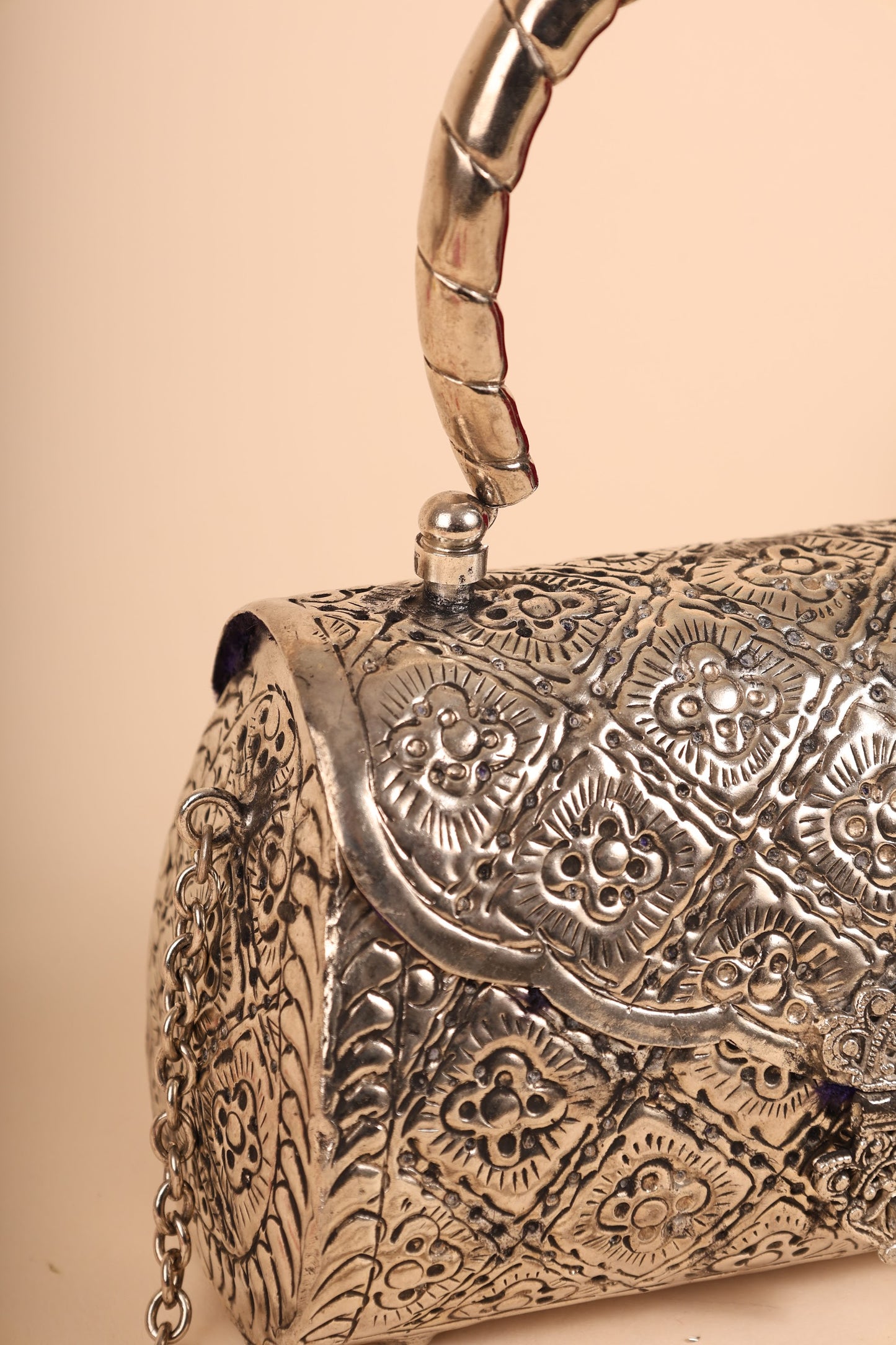 German Silver Women’s Purse – Handcrafted Ethnic Clutch for Festive & Traditional Wear