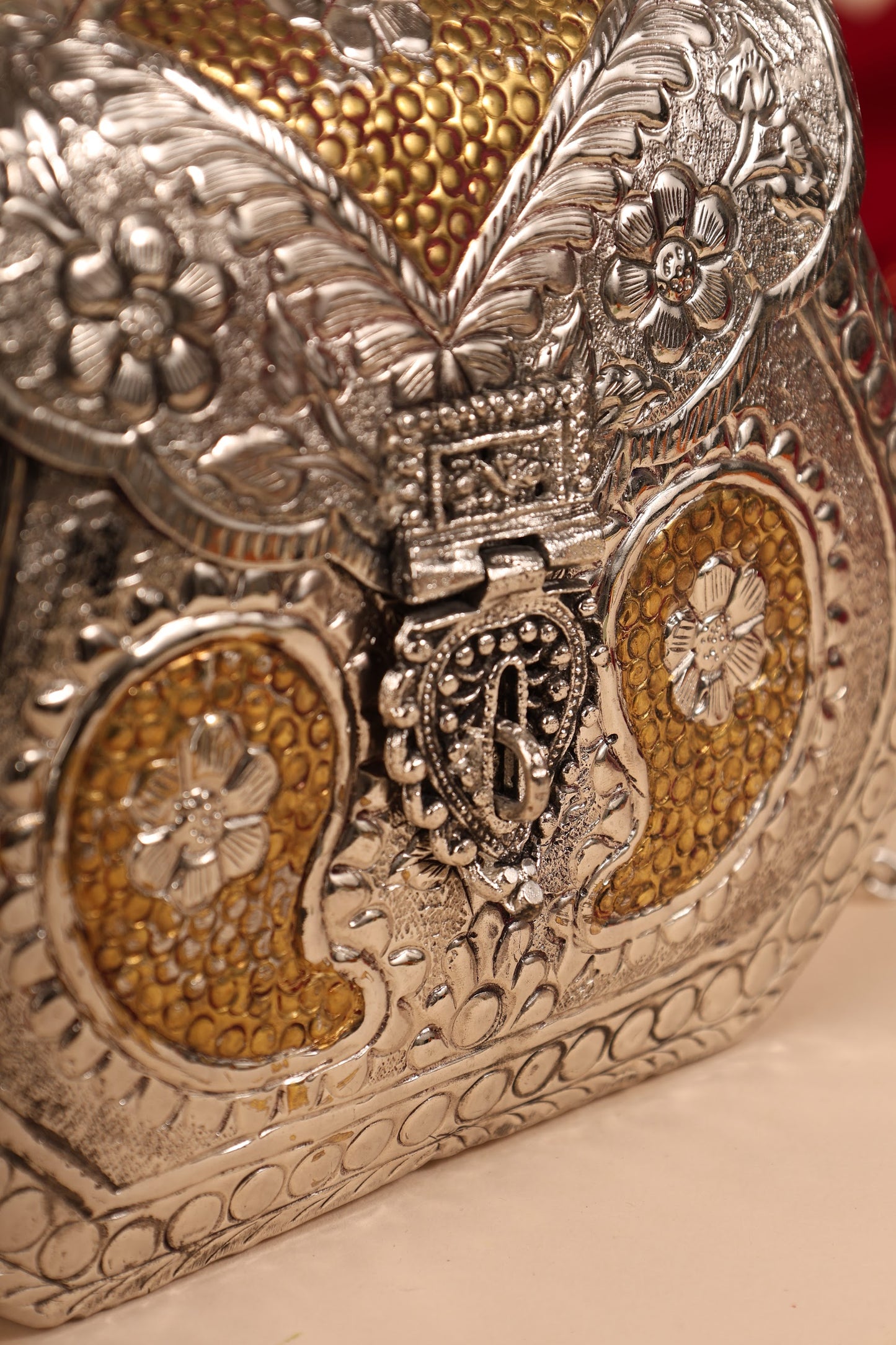 German Silver Women’s Hand Purse – Traditional Handcrafted Clutch for Weddings & Festive Gifting