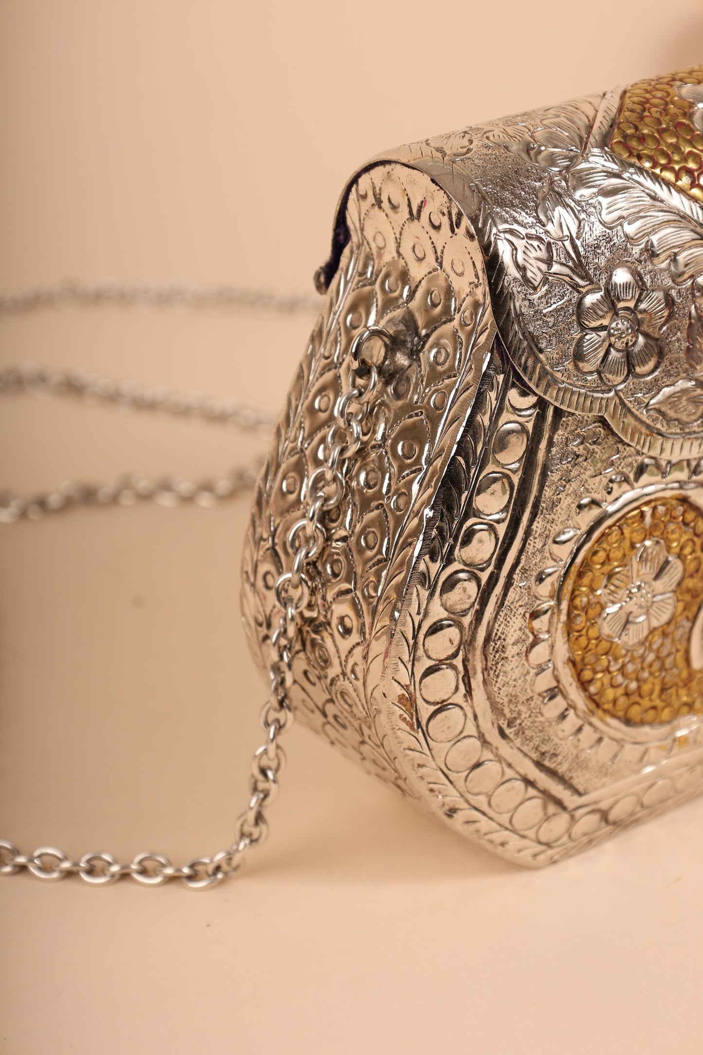 German Silver Women’s Hand Purse – Traditional Handcrafted Clutch for Weddings & Festive Gifting