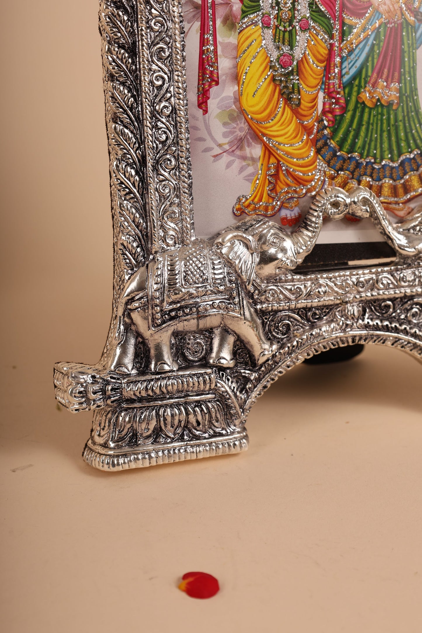 Elegant German Silver Vertical Photo Frame – Ornate Home Decor & Spiritual Gift